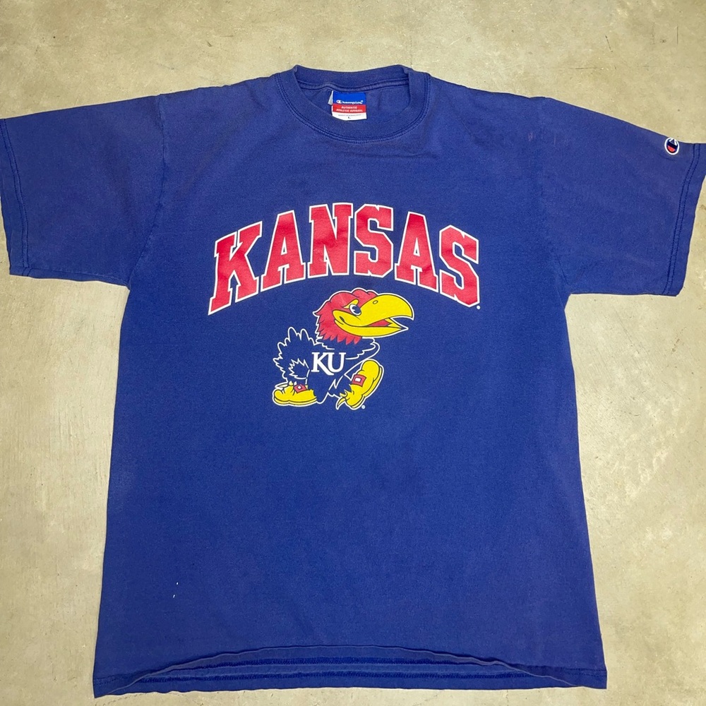 Vintage 90s Kansas Jayhawks NCAA Champion Tee